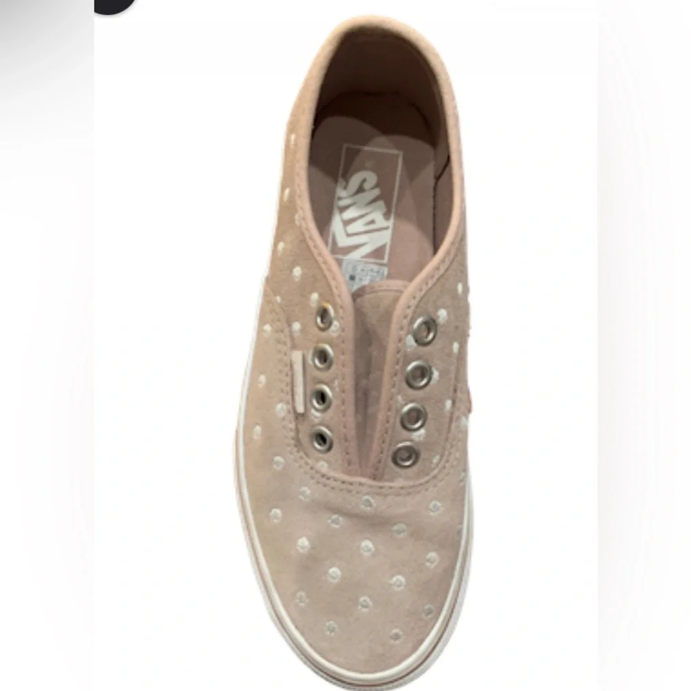 Vans Authentic Platform Suede Polka Dot blush/Tan Sneakers Women’s size 5